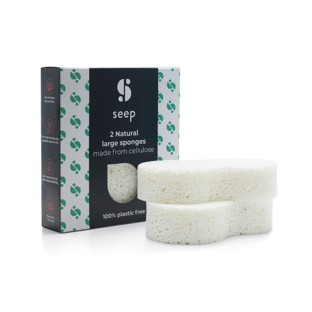 Seep Large Compostable Eco Sponges - 2 Pack – Eco-Homemaker