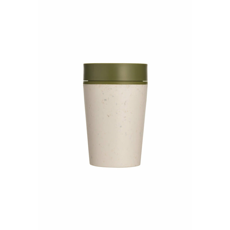 Reusable coffee cup cream and honest green small