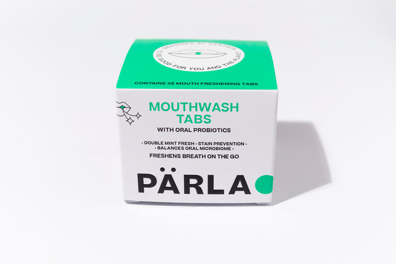 Parla Mouthwash tabs with oral probiotics 45 tabs with packaging