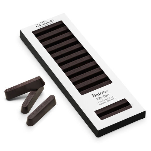 70% Dark Chocolate Batons Box by Hotel Chocolat