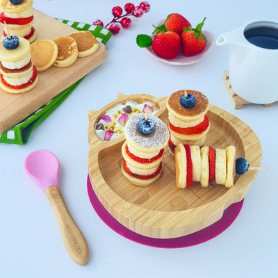 Bamboo ladybird suction plate set (spoon not included)