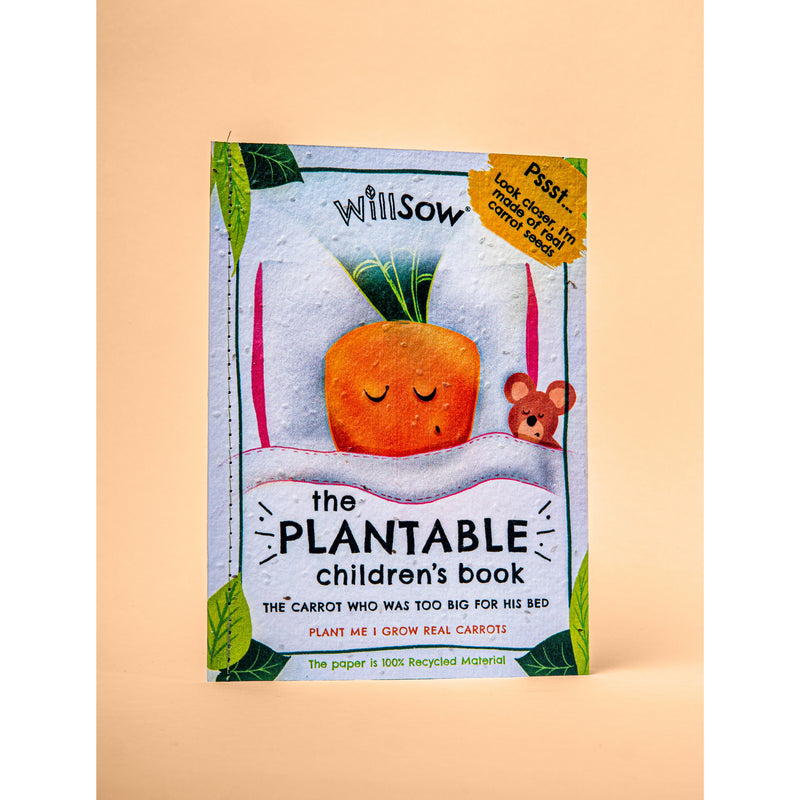 Plantable children book carrot front cover
