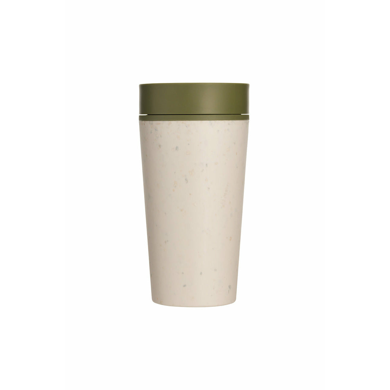 Reusable coffee cup cream and honest green