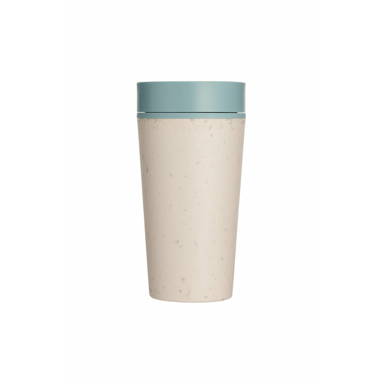 Reusable coffee cup cream and blue