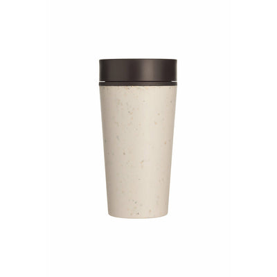 Reusable coffee cup cream and black