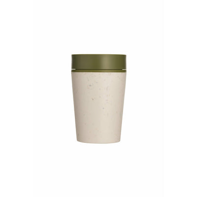 Reusable coffee cup cream and honest green small