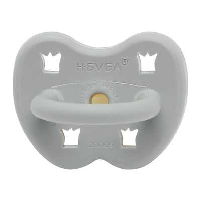 Hevea pacifier round gorgeous grey front