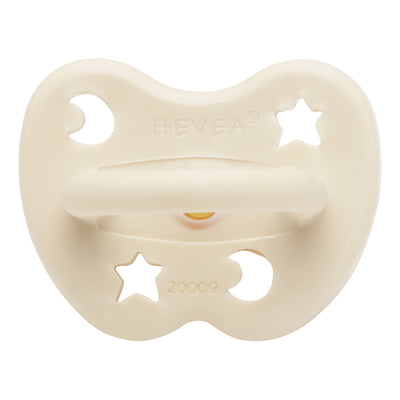 Hevea pacifier orthodontic milky white front