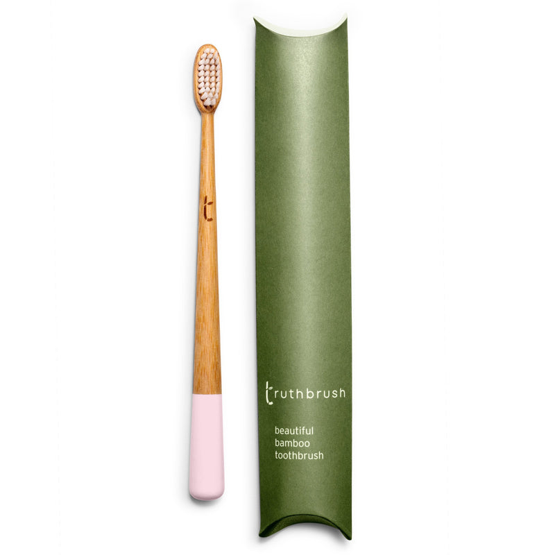 bamboo toothbrush medium petal pink